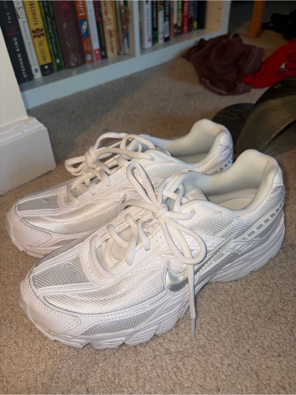 Nike Women's White and Silver Athletic Running Shoes - Initiators - Picture 3 of 3